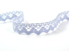 Cotton bobbin lace 75259, width 17 mm, light blue