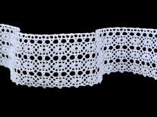 Cotton bobbin lace 82165, width 48 mm, white