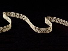 Cotton bobbin lace insert 75454, width 10 mm, ecru