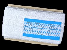 Cotton bobbin lace 82165, width 48 mm, white