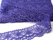 Cotton bobbin lace 75238, width 51 mm, purple II