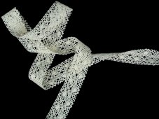 Cotton bobbin lace 82198, width 28 mm, ecru