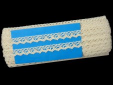 Cotton bobbin lace 75602, width 14 mm, ecru