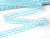 Cotton bobbin lace 81215 white/ turquoise
