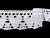 Cotton bobbin lace 75438, width 50 mm, white