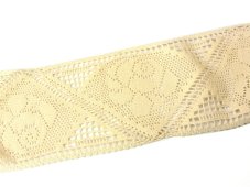 Cotton bobbin lace insert 75276, width 158 mm, ecru
