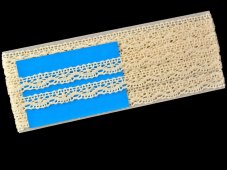 Cotton bobbin lace 75395, width 16 mm, ecru