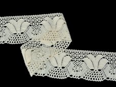 Cotton bobbin lace 82217 ecru