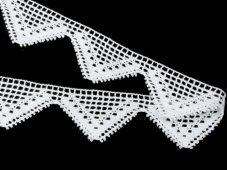 Cotton bobbin lace 75054, width 45 mm, ecru