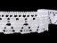 Cotton bobbin lace 75438, width 50 mm, white