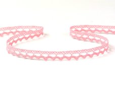 Cotton bobbin lace 75397, width 9 mm, pink