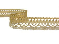 Cotton bobbin lace 82152, width 23 mm, caramel