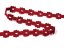 Cotton bobbin lace insert 75527, width 15 mm, light wine