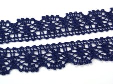 Cotton bobbin lace 75088, width 27 mm, blue