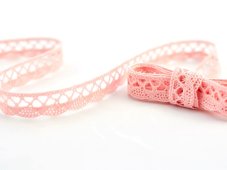 Cotton bobbin lace 75099, width 18 mm, pink