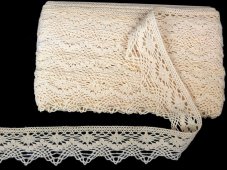 Cotton bobbin lace 75251, width 50 mm, ecru