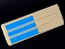 Cotton bobbin lace 75397, width 9 mm, ecru