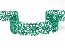 Cotton bobbin lace 75187, width 32 mm, light green