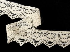 Cotton bobbin lace 75251, width 50 mm, ecru