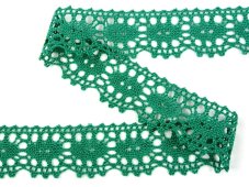 Cotton bobbin lace 75187, width 32 mm, light green