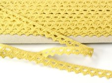 Cotton bobbin lace 75361, width 9 mm, light yellow