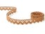Cotton bobbin lace 75259, width 17 mm, terracotta