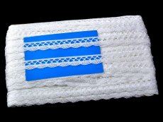 Cotton bobbin lace 75099, width 18 mm, white