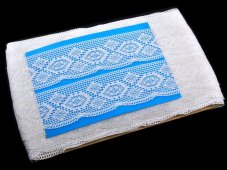 Cotton bobbin lace 82132, width 43 mm, white