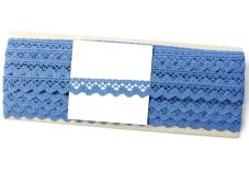 Cotton bobbin lace 75259, width 17 mm, sky blue