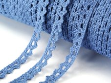 Cotton bobbin lace 75361, width 9 mm, sky blue
