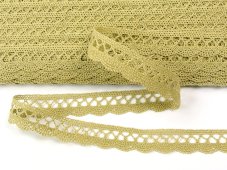 Cotton bobbin lace 75428, width 18 mm, caramel