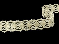 Cotton bobbin lace 75628, width 26 mm, ecru