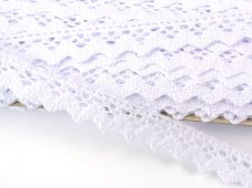 Cotton bobbin lace 75259, width 17 mm, white
