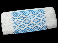 Cotton bobbin lace insert 75036, width 100 mm, white