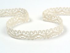 Cotton bobbin lace 75395, width 16 mm, ivory