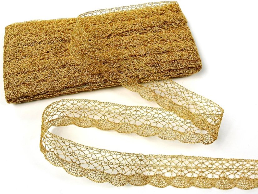 Paličkovaná krajka 75077 (Lurex zlatý)