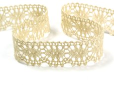 Cotton bobbin lace 75371, width 32 mm, cream