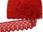 Cotton bobbin lace 75293, width 68 mm, light wine
