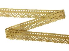 Cotton bobbin lace 82152, width 23 mm, caramel