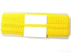 Cotton bobbin lace 75361, width 9 mm, yellow