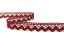 Cotton bobbin lace 75259, width 17 mm, cranberry