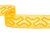 Cotton bobbin lace insert 82232, width 41 mm, dark yellow