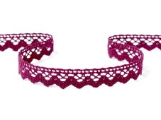 Cotton bobbin lace 75259, width 17 mm, violet