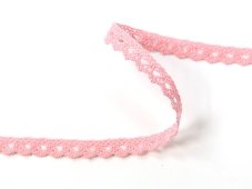 Cotton bobbin lace 75361, width 9 mm, pink