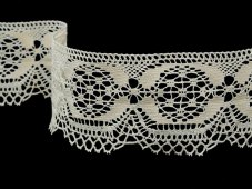 Cotton bobbin lace 81831, width 58 mm, ecru