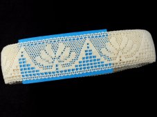 Cotton bobbin lace insert 75273, width 58 mm, ecru