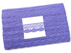 Cotton bobbin lace 75077, width 32 mm, purple II/ violet