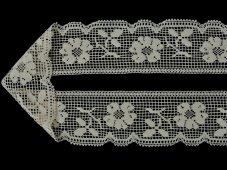 Cotton bobbin lace 81326, width 65 mm, ecru