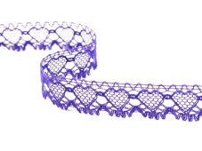 Cotton bobbin lace 75133, width 19 mm, purple