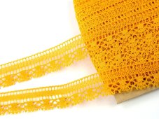 Cotton bobbin lace 75079, width 19 mm, dark yellow